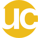 The Ultimate Creative Yellow Icon - Yellow circle with initials U and C